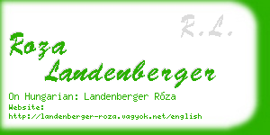 roza landenberger business card